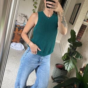 Anthropologie Teal Quinn Sleeveless Sweater Vest